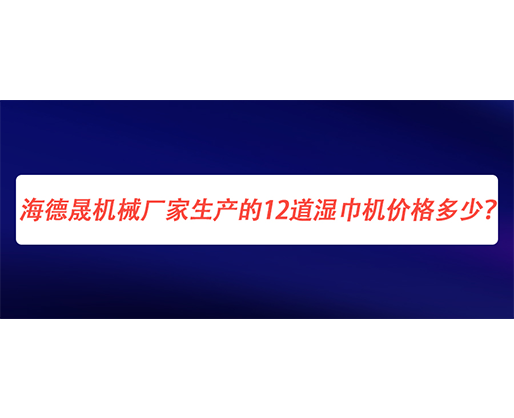 海德晟機(jī)械廠家生產(chǎn)的12道濕巾機(jī)價格多少？